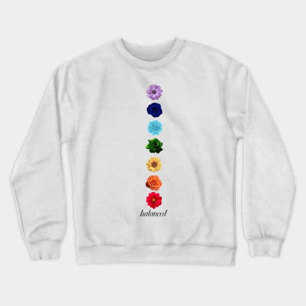 Seven Chakaras flower Art Crewneck Sweatshirt by THE WANDER KEY